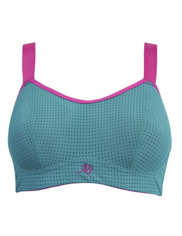97003 Pour Moi Energy Empower Padded Underwired Sports Bra - 97003 Green/Pink