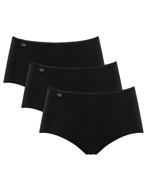 10167191 Sloggi 24/7 Cotton Midi Brief 3 Pack - 10167191 Black