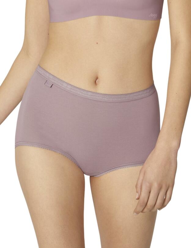 10103326 Sloggi Basic+ Maxi Brief 4 Pack - 10103326 Lilac/Dark Combination