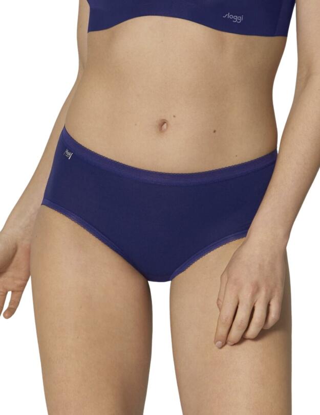 10071781 Sloggi Basic+ Midi Brief 4 Pack - 10071781 Lilac/Dark Combination