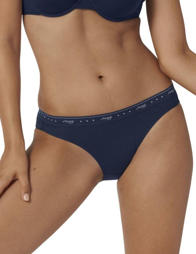 10198071 Sloggi 24/7 100 Mini Brief 2 Pack - 10198071 Blue/Light Combination