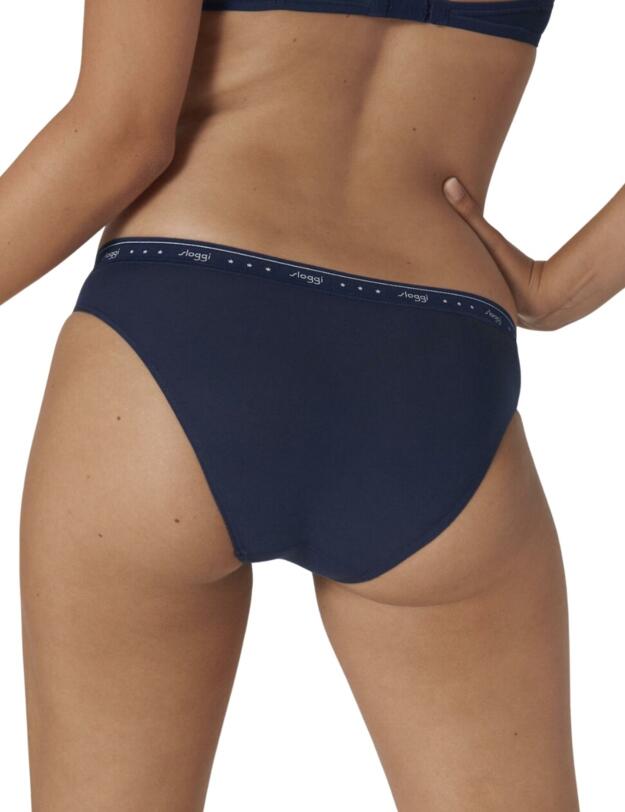 10198071 Sloggi 24/7 100 Mini Brief 2 Pack - 10198071 Blue/Light Combination