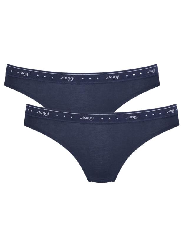 10198071 Sloggi 24/7 100 Mini Brief 2 Pack - 10198071 Blue/Light Combination