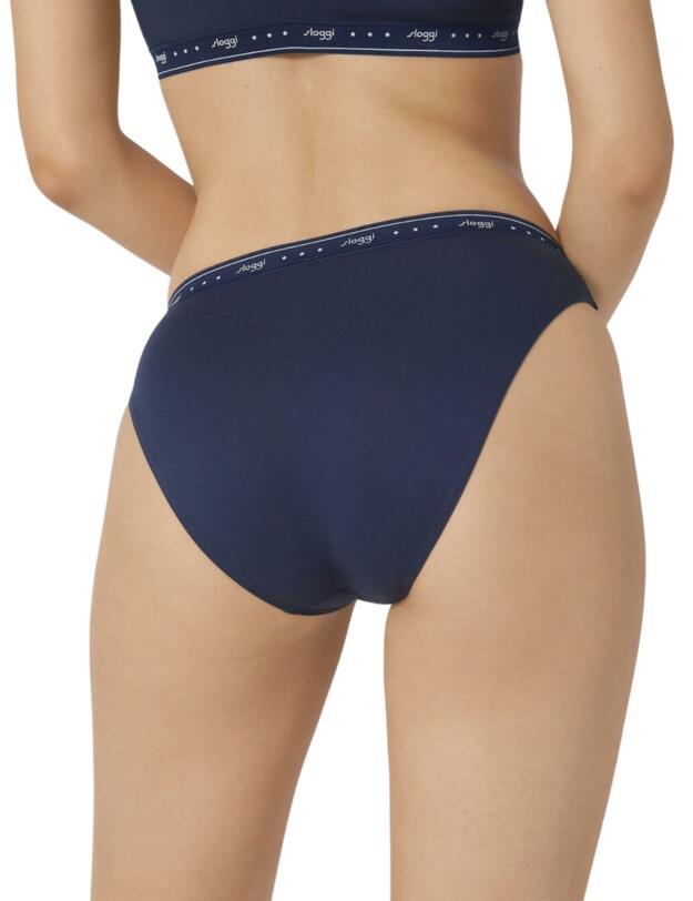 10198072 Sloggi 24/7 100 Tai Brief 2 Pack - 10198072 Blue/Light Combination