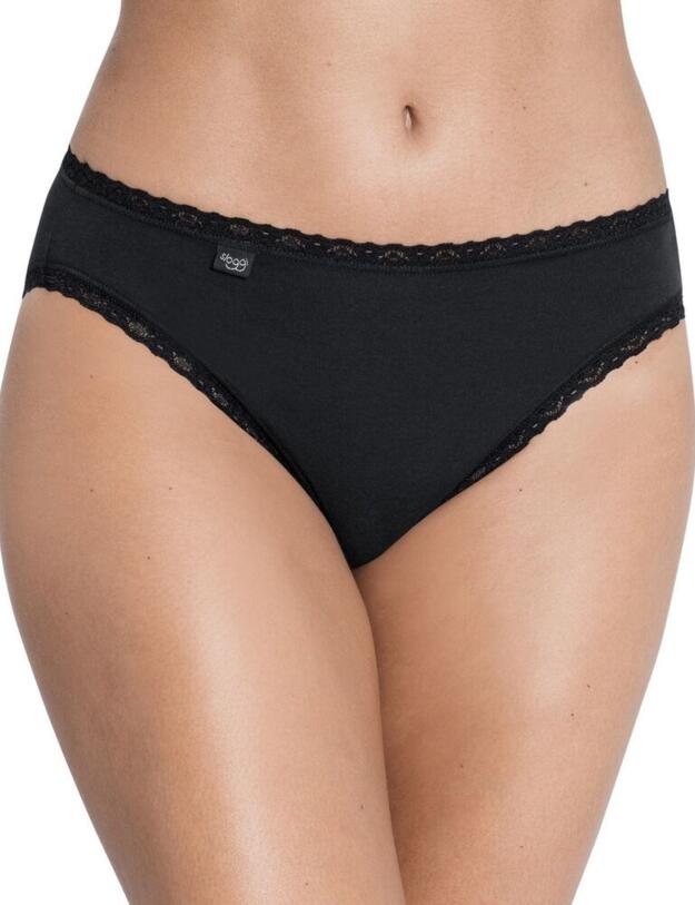 10167199 Sloggi 24/7 Cotton Lace Tai Brief 3 Pack - 10167199 Black