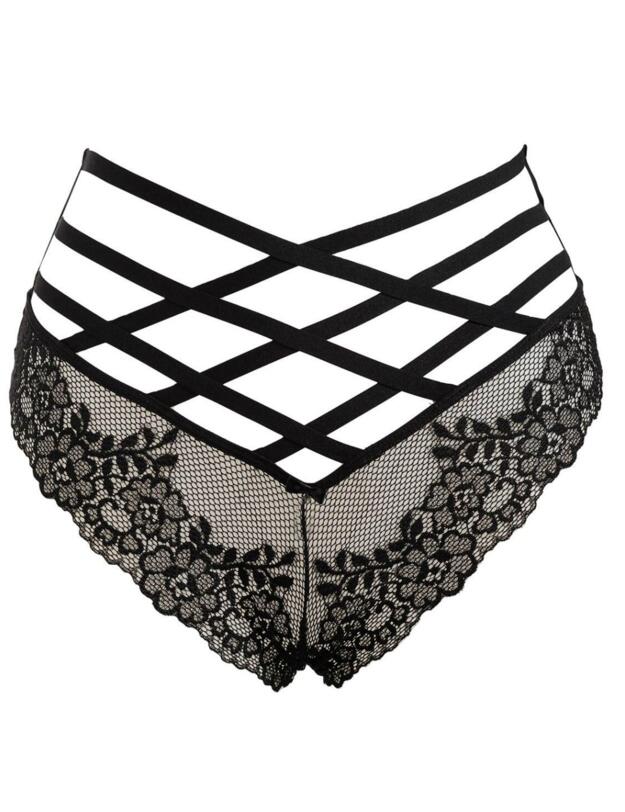 50009 Contradiction by Pour Moi Strapped High Waist Strap Brief - 50009 Black
