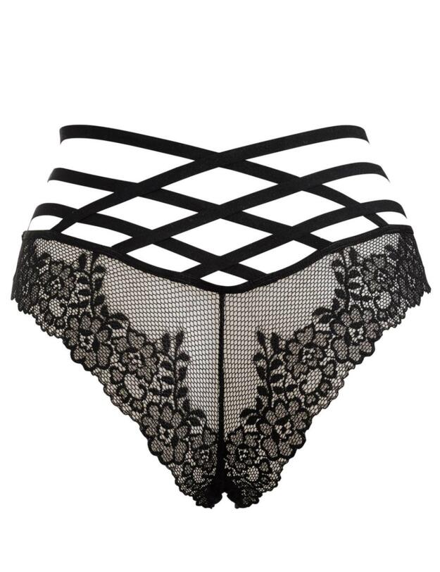 50009 Contradiction by Pour Moi Strapped High Waist Strap Brief - 50009 Black