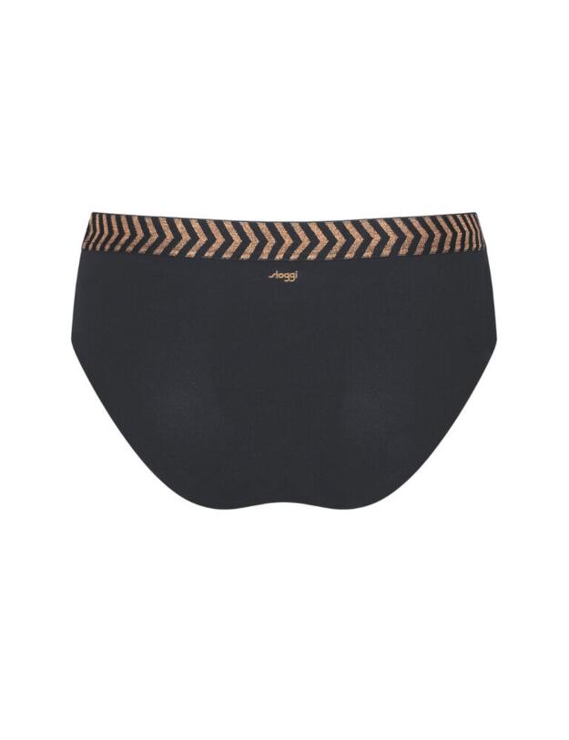10207688 Sloggi Women Shore Mili Atoll High Leg Brief  - 10207688 Black