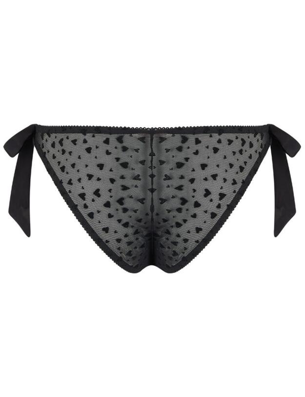 AUD-016-01 Muse by Coco De Mer Audrey Tie Side Knicker - AUD-016-01 Black