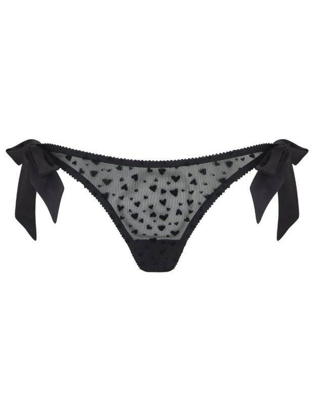 AUD-016-01 Muse by Coco De Mer Audrey Tie Side Knicker - AUD-016-01 Black