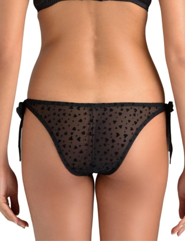 AUD-016-01 Muse by Coco De Mer Audrey Tie Side Knicker - AUD-016-01 Black
