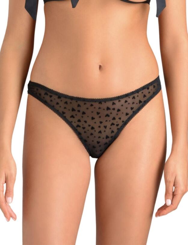 AUD-014-01 Muse by Coco De Mer Audrey Open  Knicker - AUD-014-01 Black