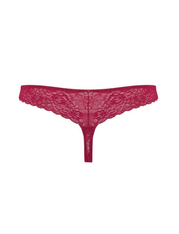 MYN-014-04 Muse by Coco De Mer Marilyn Open Thong - MYN-014-04 Raspberry