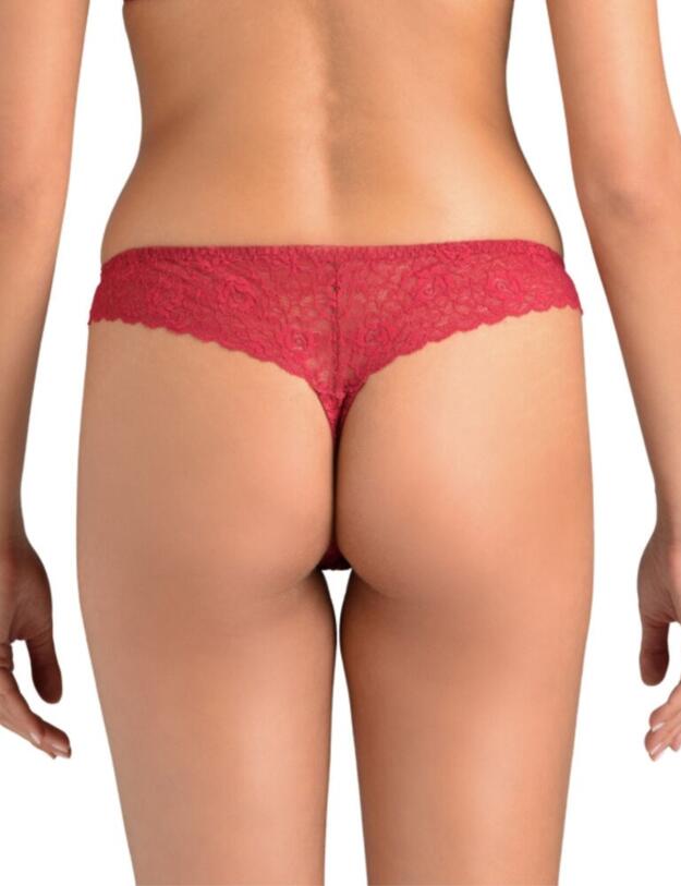 MYN-014-04 Muse by Coco De Mer Marilyn Open Thong - MYN-014-04 Raspberry