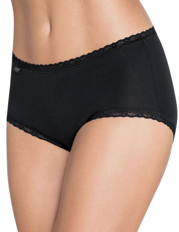 Sloggi 24/7 Cotton Lace Midi Brief 3 Pack Black