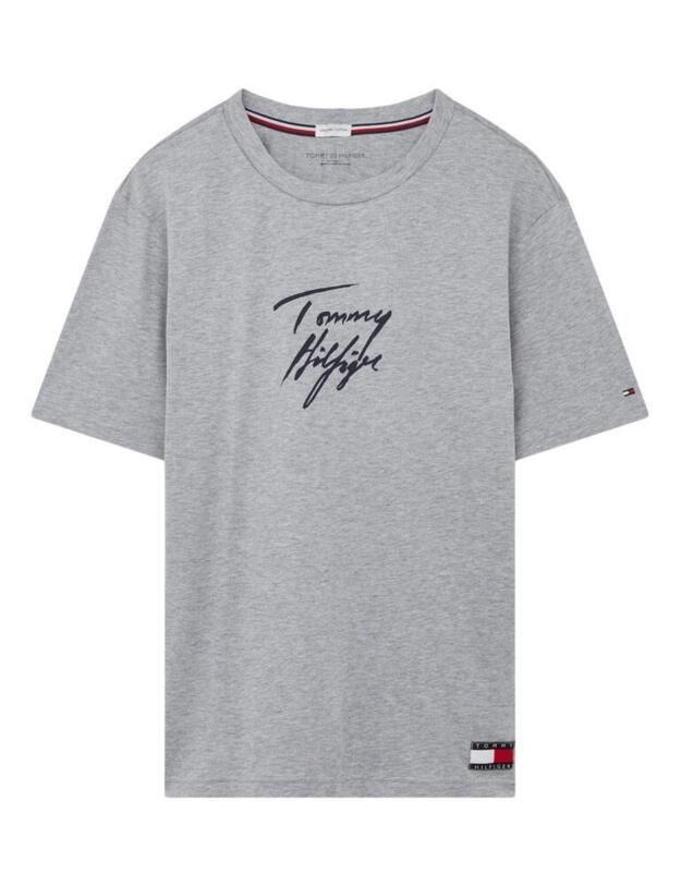 UW0UW02262 Tommy Hilfiger SS Logo T-Shirt - UW0UW02262 Grey Heather