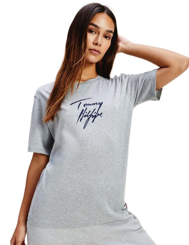 UW0UW02262 Tommy Hilfiger SS Logo T-Shirt - UW0UW02262 Grey Heather