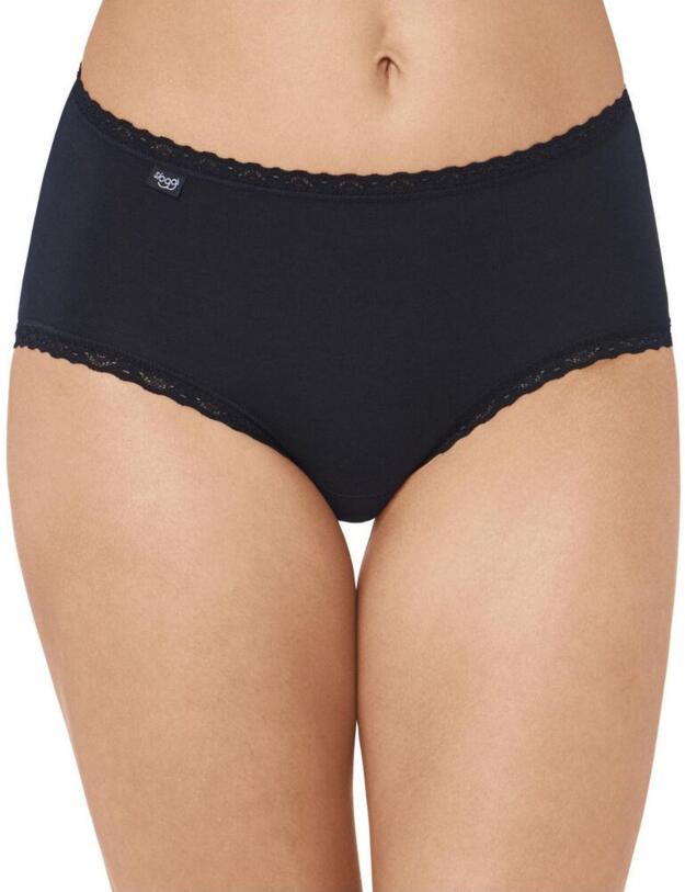 10167194 Sloggi 24/7 Cotton Lace Midi Brief  - 10167194 Black