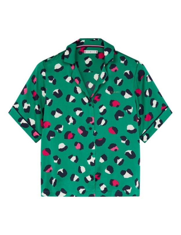 UW0UW02351 Tommy Hilfiger Woven Top - UW0UW02351 Emerald