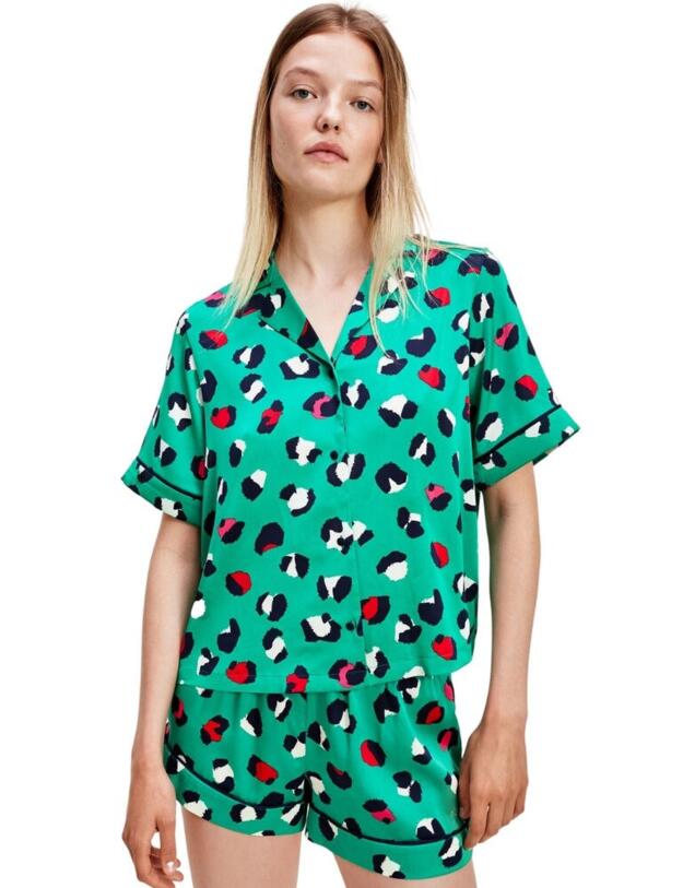 UW0UW02351 Tommy Hilfiger Woven Top - UW0UW02351 Emerald