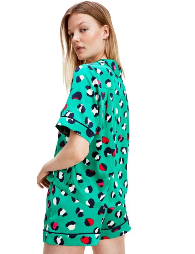 UW0UW02351 Tommy Hilfiger Woven Top - UW0UW02351 Emerald