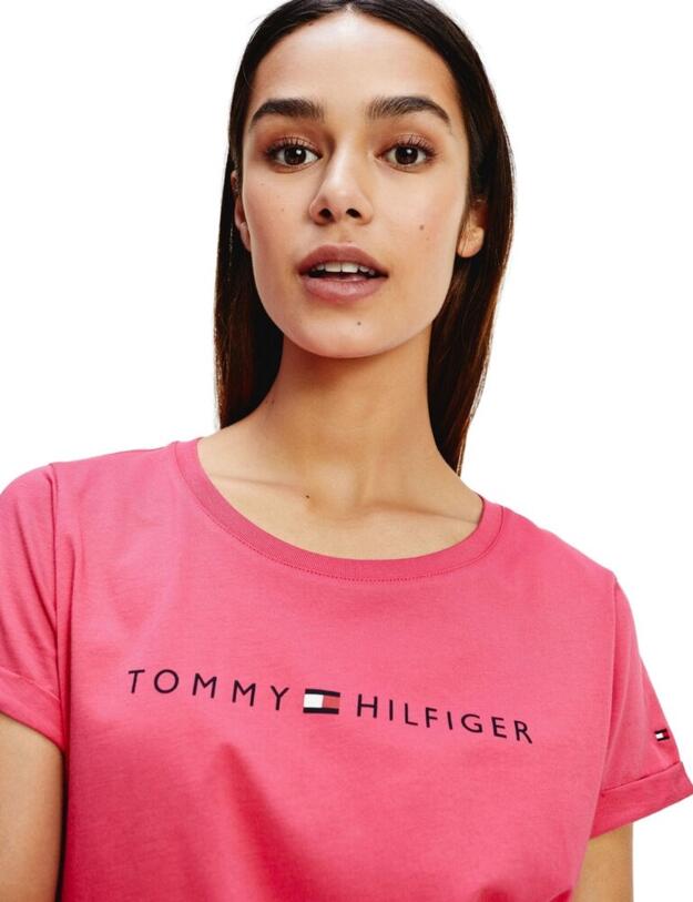 UW0UW02363 Tommy Hilfiger SS Short Set - UW0UW02363 Raspberry Wine / Cashmere Blue