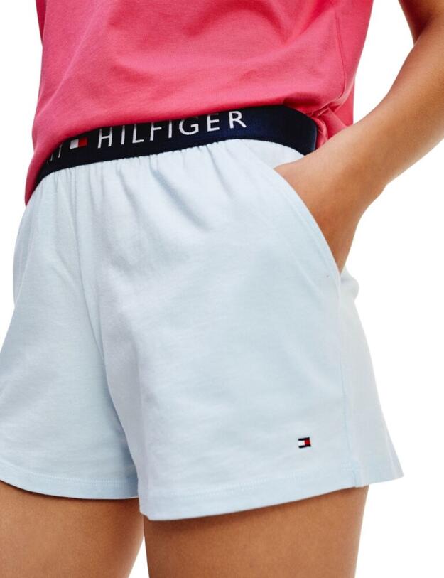 UW0UW02363 Tommy Hilfiger SS Short Set - UW0UW02363 Raspberry Wine / Cashmere Blue