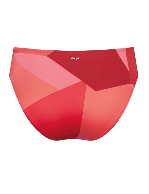 10207628 Sloggi Women Shore Kiritimati High Leg Brief - 10207628 Red/Light Combination