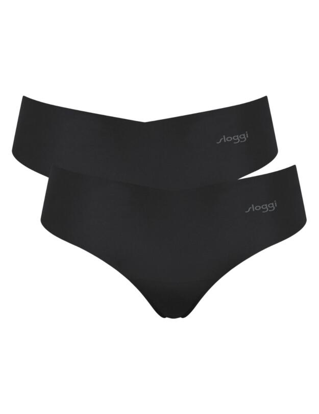 10198406 Sloggi Zero Microfibre Hipstring Brief 2 Pack - 10198406 Black