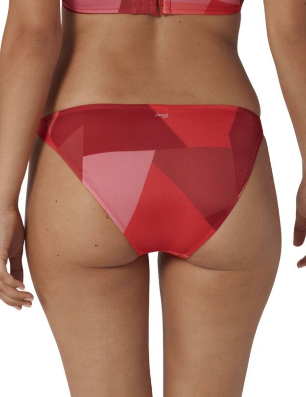10207639 Sloggi Women Shore Kiritimati Tanga Bikini Brief  - 10207639 Red/Light Combination