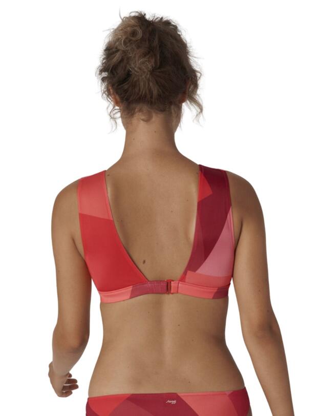 10207678 Sloggi Women Shore Kiritimati Bikini Top - 10207678 Red/Light Combination