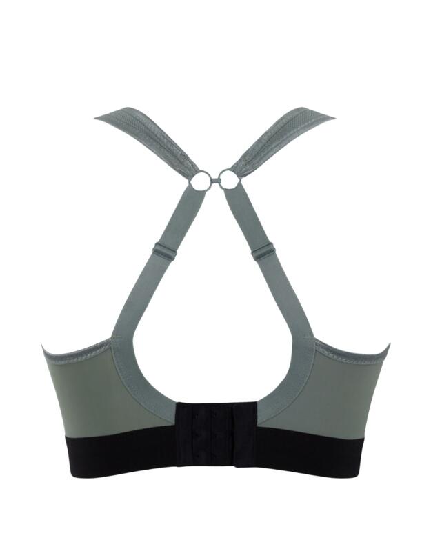 7341B Panache Sports Non-Wired Sports Bra - 7341B Khaki/Black