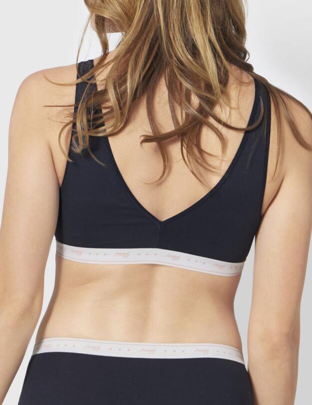 10198126 Sloggi 24/7 100 Cotton Soft Cup Bralette Bra - 10198126 Navy