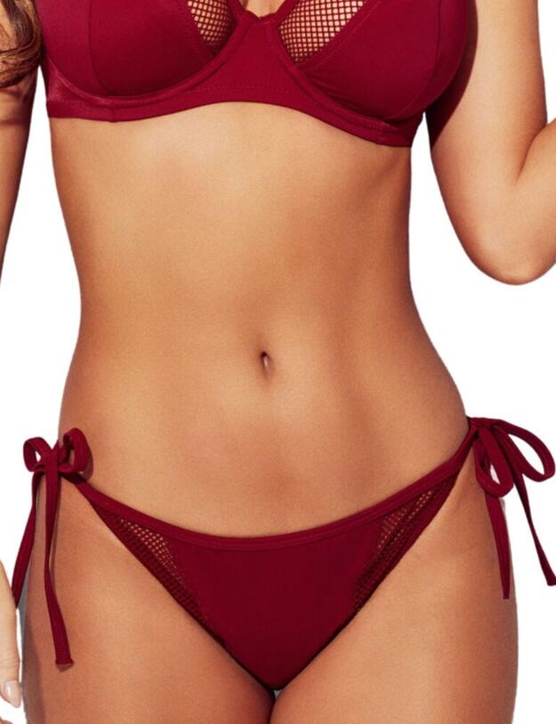 Pour Moi Glamazon Tie Side Bikini Brief in Red 