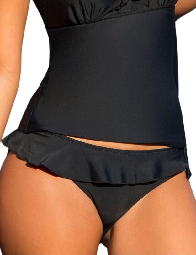 Pour Moi Splash Frill Bikini Brief in Black