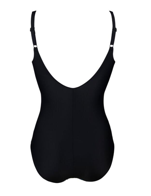 Pour Moi Geo Twisted Front Control Swimsuit Tropical