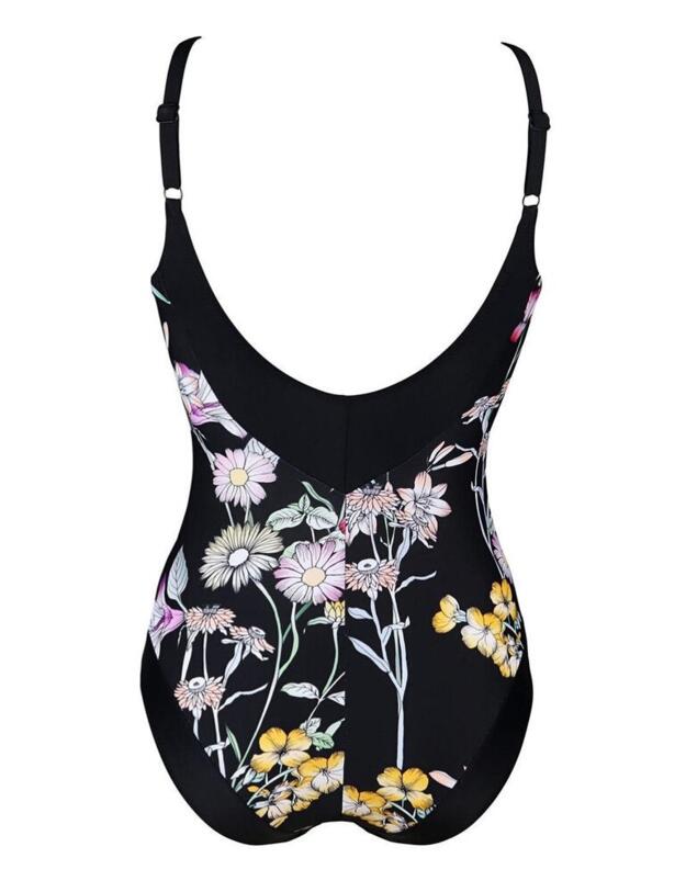 Pour Moi Black Floral Contour Swimsuit Black