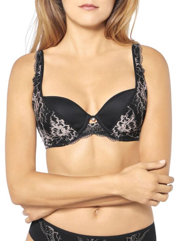 Triumph Primrose Florale Padded Bra in Black