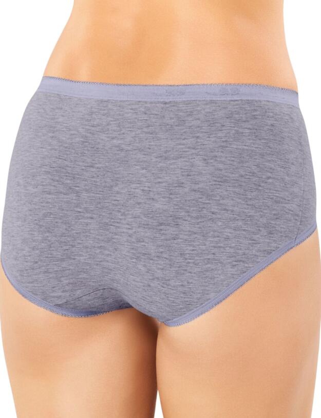 Sloggi Basic+ Midi Brief 2 Pack in Grey Combination