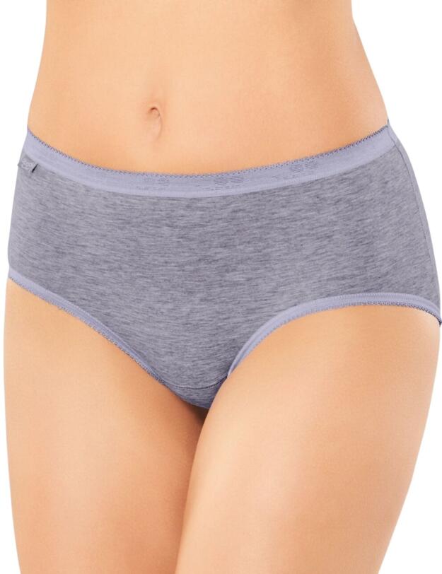 Sloggi Basic+ Midi Brief 2 Pack in Grey Combination
