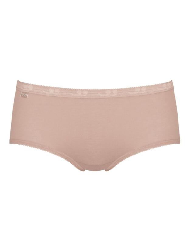 Sloggi Basic+ Midi Brief 3 Pack in White/Light Combination