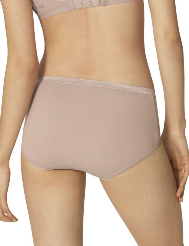 Sloggi Basic+ Midi Brief 3 Pack in White/Light Combination