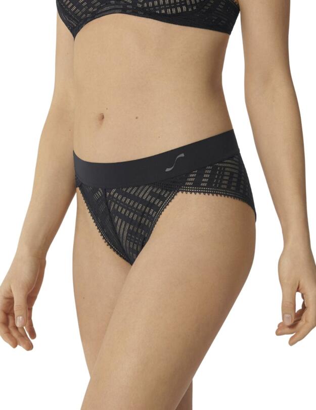 Sloggi S Seven High Leg Brief in Black