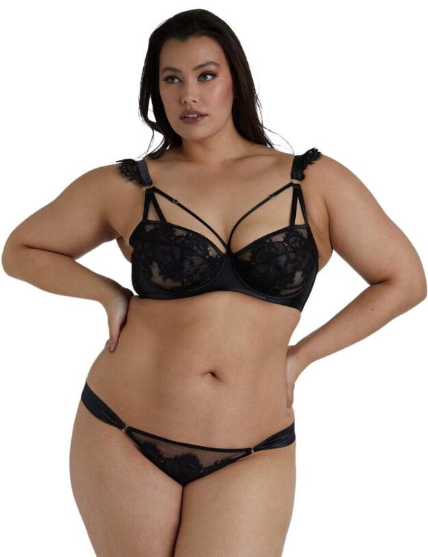 Playful Promises Anneliese Curve Lace Bra in Black