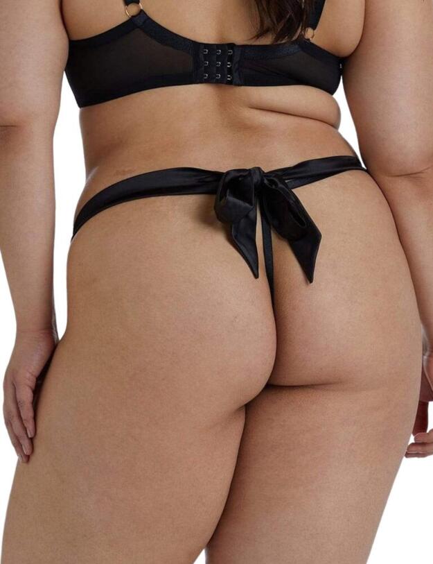 Playful Promises Anneliese Curve Brazilian Thong in Black