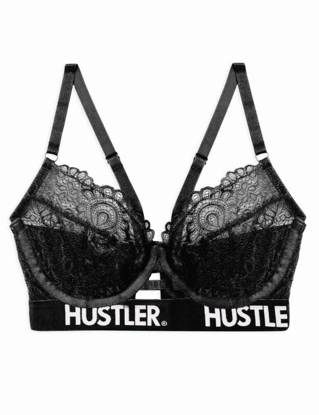 Playful Promises Hustler Lace Bra Black