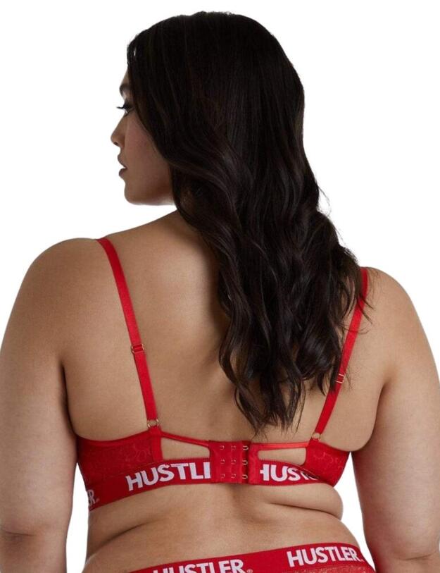 Playful Promises Hustler Curve Lace Bra Red