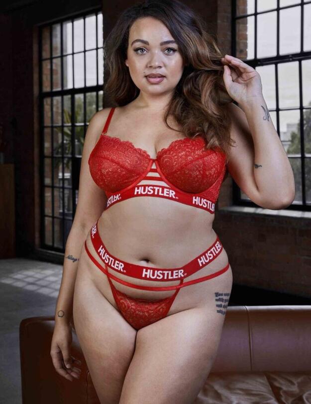 Playful Promises Hustler Curve Lace Thong Red