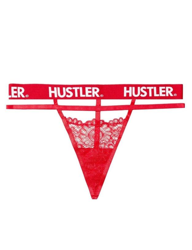 Playful Promises Hustler Curve Lace Thong Red