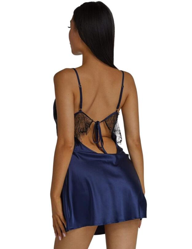 Wolf & Whistle Helena Slip Dress Navy